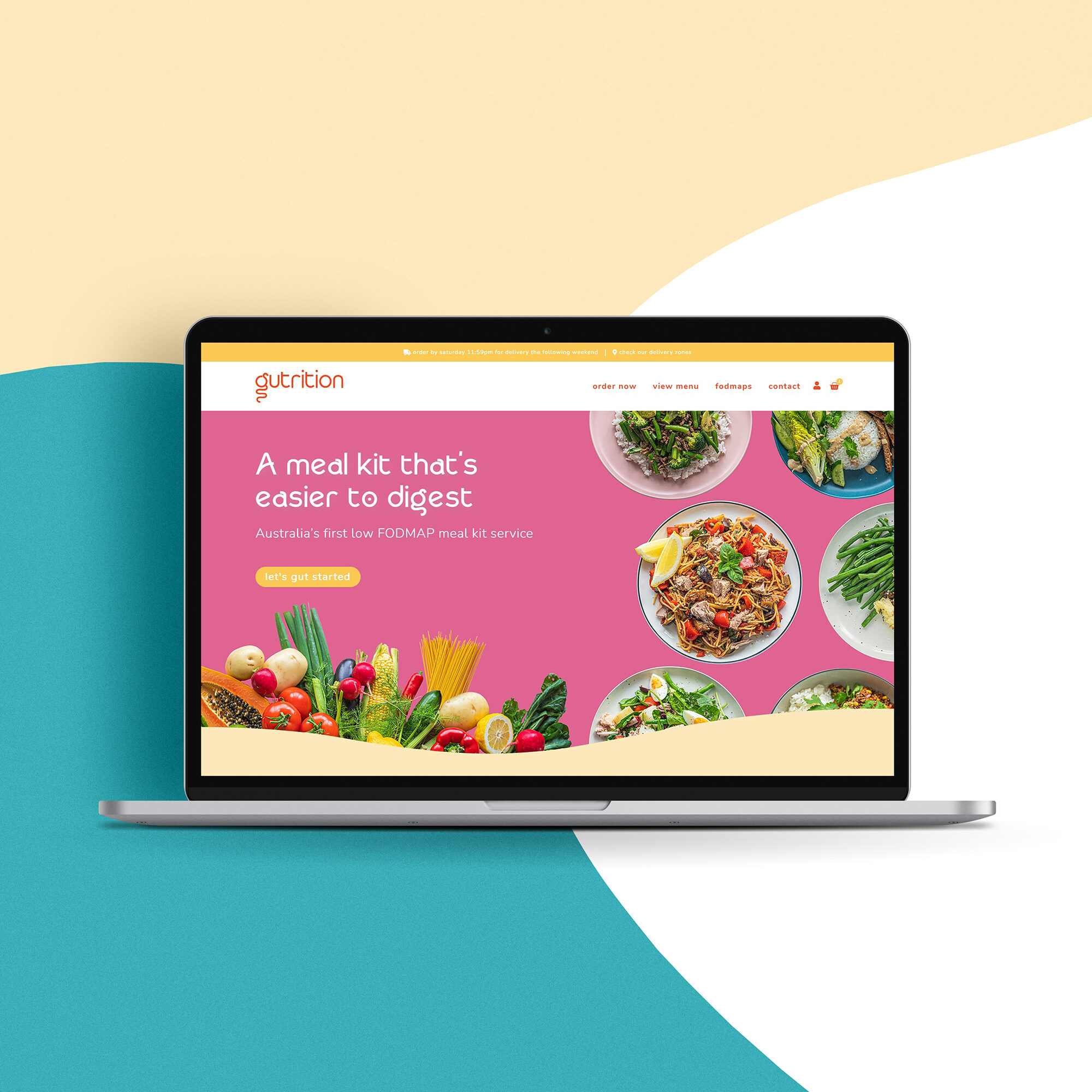 gutrition meal kit website design
